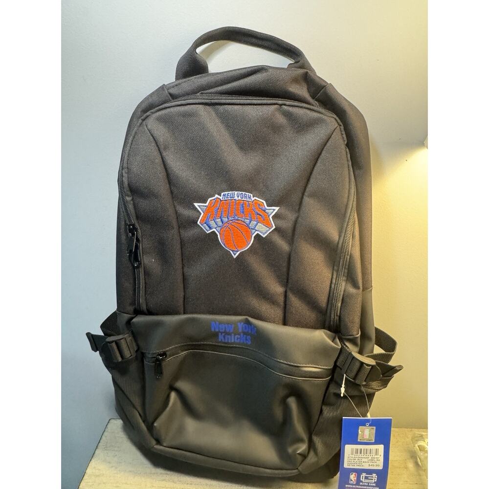 New York Knicks Backpack Ultra Game NBA Pro Player Black Bookbag